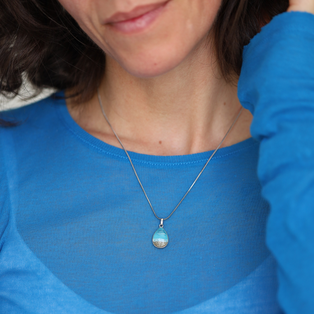 SU(MAR) Pendant with sand or ashes (stainless steel)