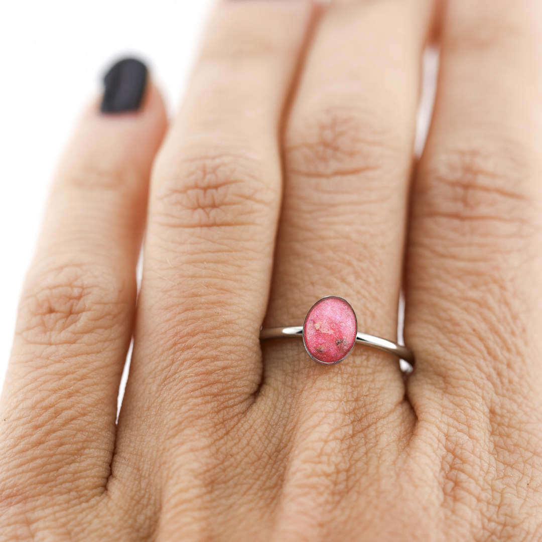 Anillo ajustable "Huella" acero inoxidable