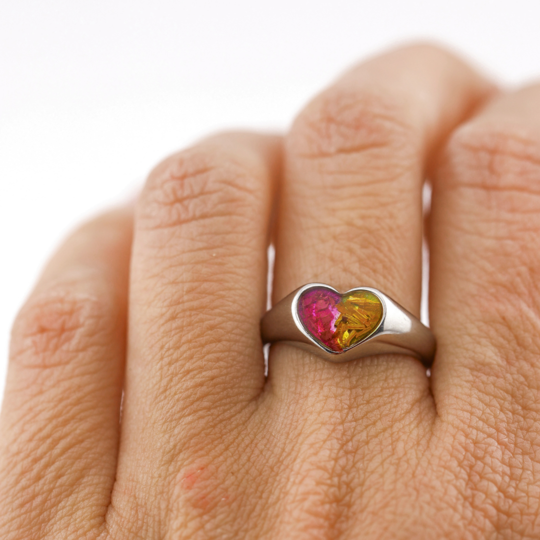 Anillo "Latido" acero inoxidable