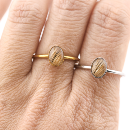 Anillo ajustable "Huella" acero inoxidable