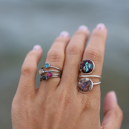 Anillo "Raíz" acero inoxidable