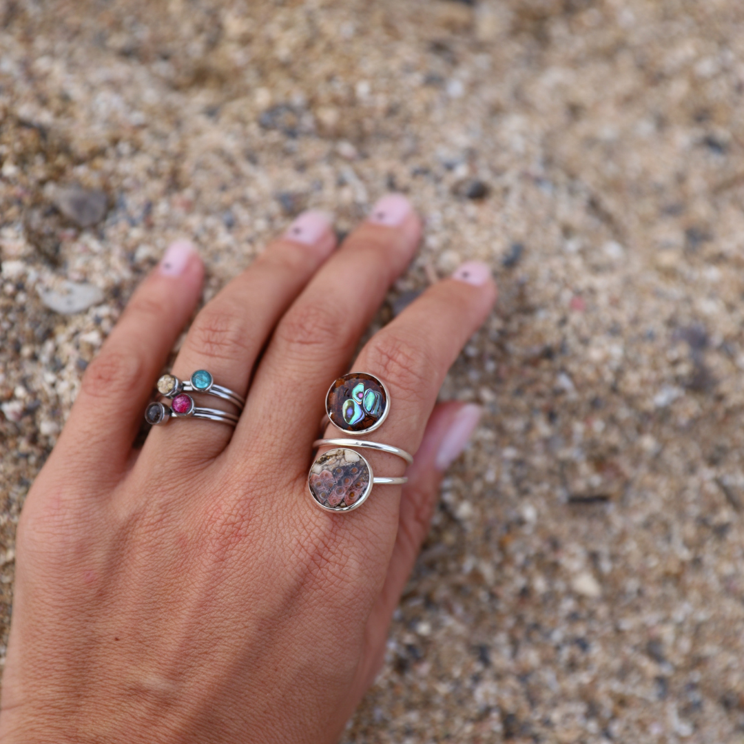 Anillo "Raíz" acero inoxidable