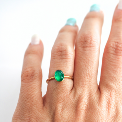 Anillo ajustable "Huella" acero inoxidable