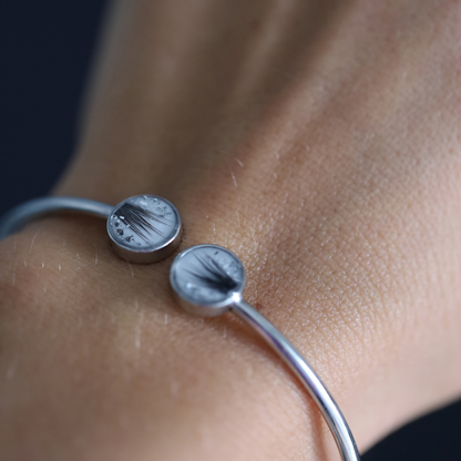 Armband „Verbindung“ mit Asche oder Haar (Edelstahl)