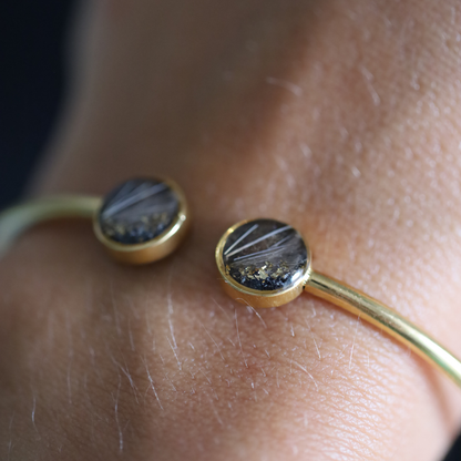 "Union" bracelet with ashes or hair (stainless steel)