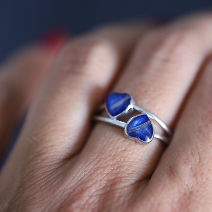 “Encuentro” ring with ashes or hair (925 silver)
