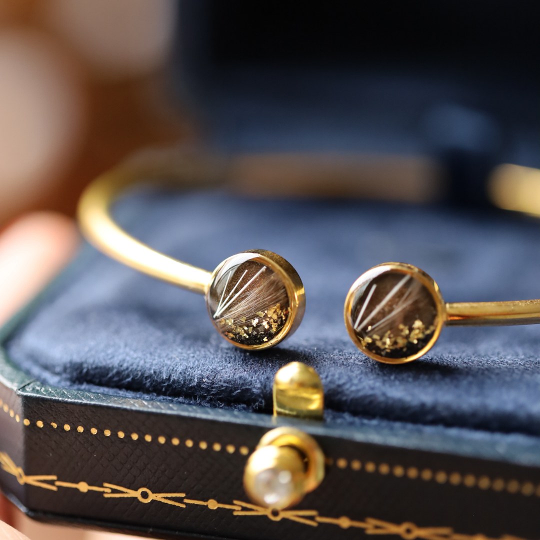 "Union" bracelet with ashes or hair (stainless steel)