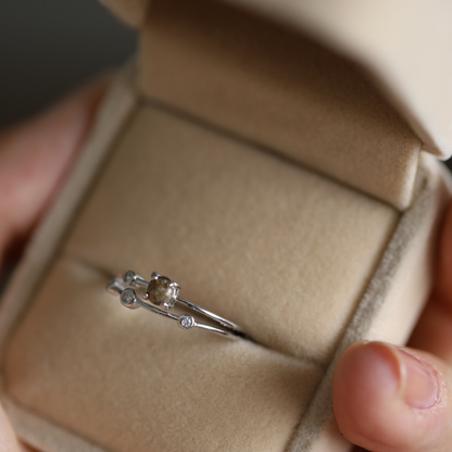 "Sky" Ring with Ashes or Hair (925 silver)