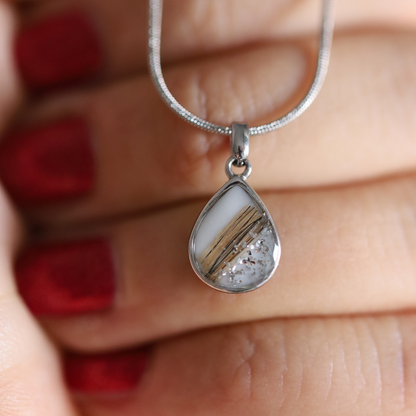 "Origin" Pendant with ashes or hair (stainless steel)