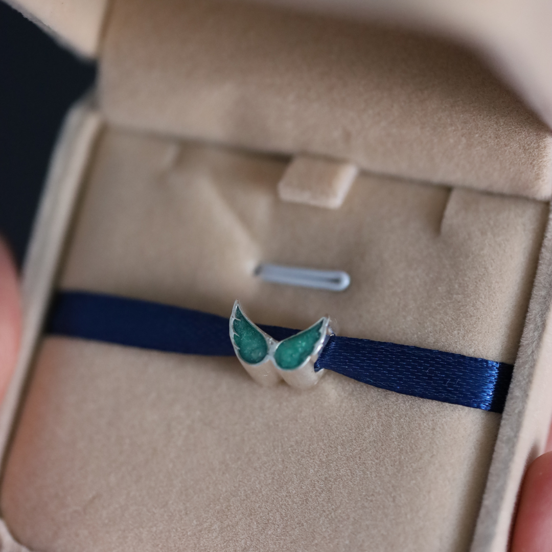 "Cielo" charm for Pandora with ashes or hair (925 silver)