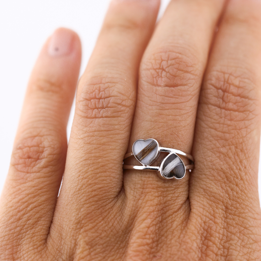 Ring „Begegnung“ mit Asche oder Haar (925er Silber)