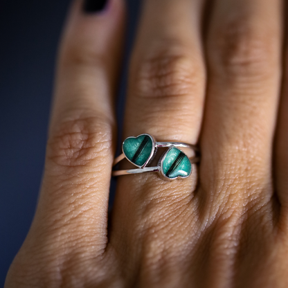 “Encuentro” ring with ashes or hair (925 silver)