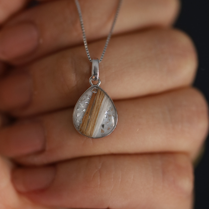 "Origin" pendant for ashes or hair (925 silver)