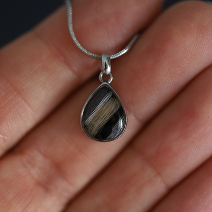 "Origin" Pendant with ashes or hair (stainless steel)