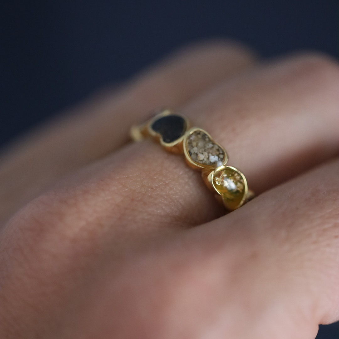 Anillo "Seis recuerdos" acero inoxidable