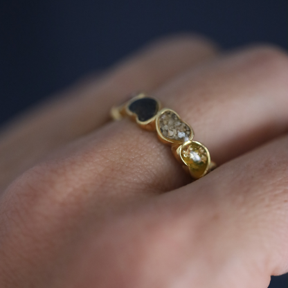 Anillo "Seis recuerdos" acero inoxidable