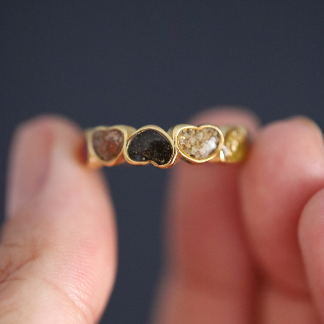 Anillo "Seis recuerdos" acero inoxidable