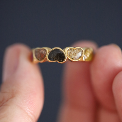 Anillo "Seis recuerdos" acero inoxidable