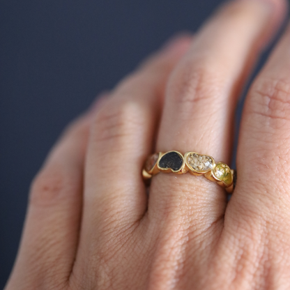 Anillo "Seis recuerdos" acero inoxidable