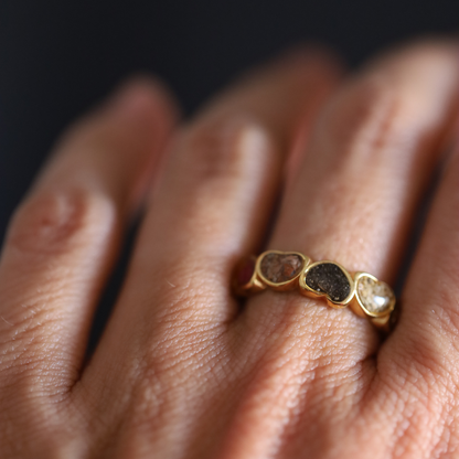 Anillo "Seis recuerdos" acero inoxidable