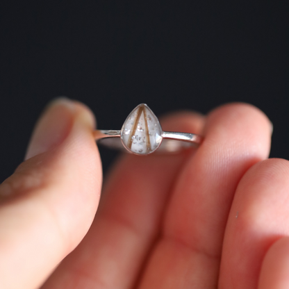 Ring „Pfote“ mit Asche oder Haar (925er Silber)