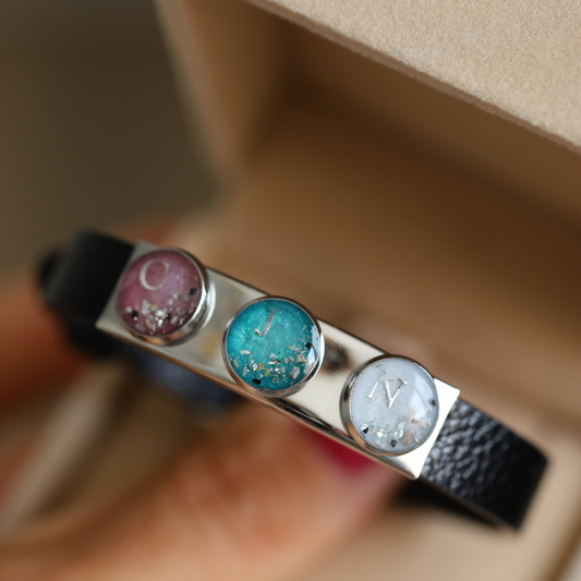 Armband "Trinidad" mit Asche oder Haar (Edelstahl)